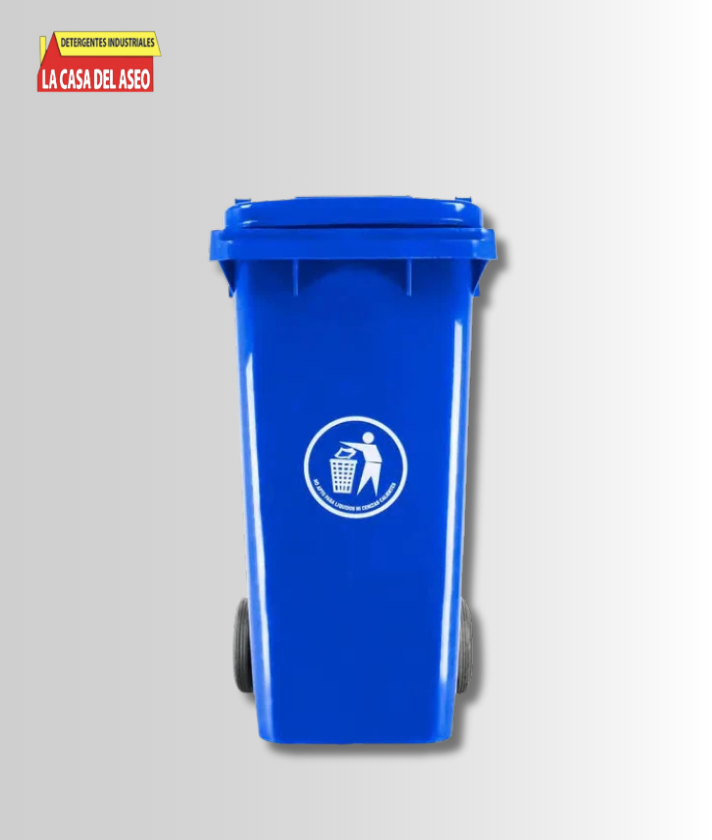 Basurero C/tapa 120LT Amarillo Hdpe (importado)