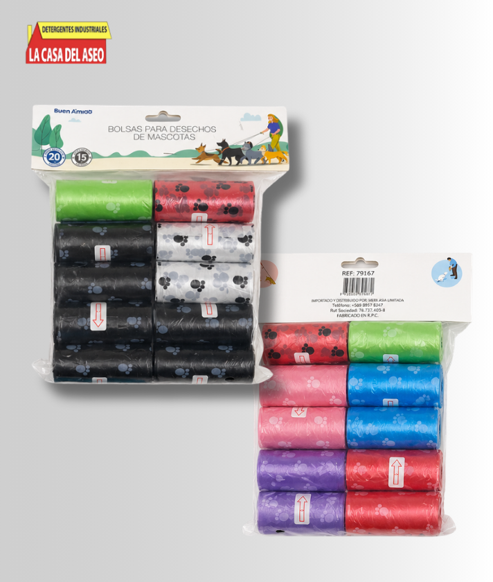 Pack Bolsas Para Desechos 20 Rollos