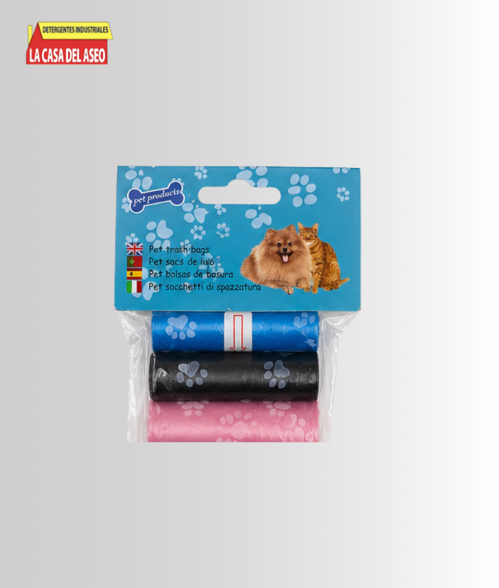 Bolsas para desechos, 3 rollos.