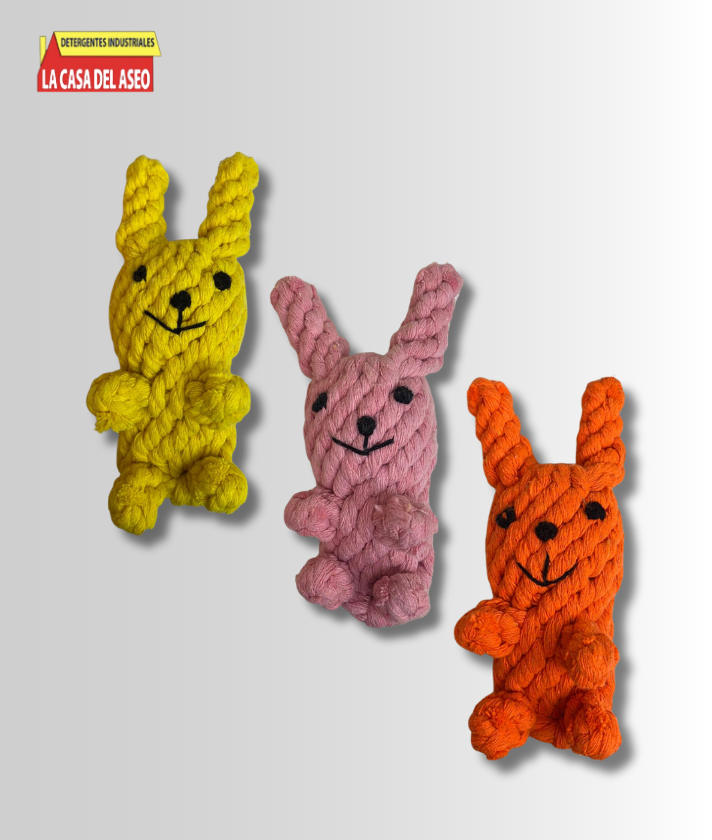 Juguete masticable de cuerda.