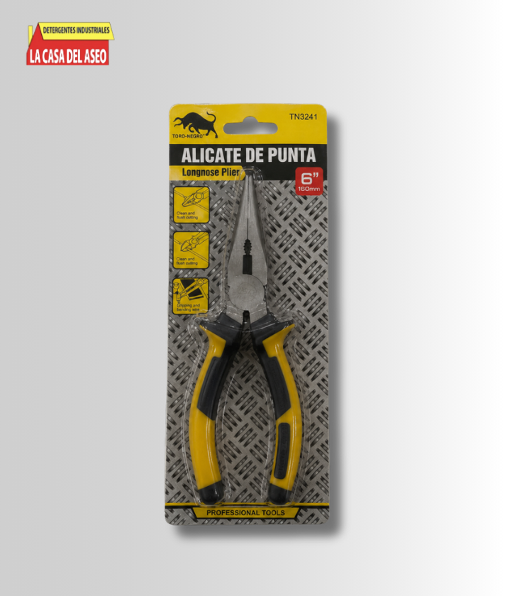 ALICATE DE PUNTA INDUSTRIAL AISLADO VDE 160MM/6" INGCO HILNP28168