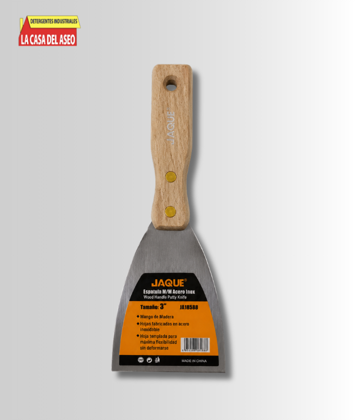 Espátula m/m acero inoxidable- Jaque, 4″.